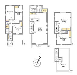 杉並区上井草3丁目戸建 2号棟