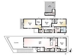 平成２８年築完成 港北区岸根町 お庭×ルーフバルコニー