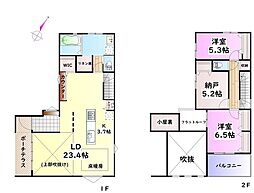 東村山市萩山町2丁目　全2棟　2号棟