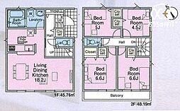 新座市馬場3丁目　全2棟　1号棟