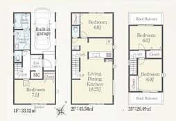 富士見市　鶴瀬西3丁目第1期　全1棟