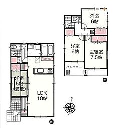 所沢市下安松 全2棟 1号棟