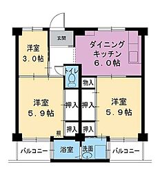 ビレッジハウス野村2号棟 0201