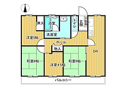 長吉コーポ１号棟 502