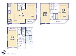 蕨市中央5丁目　新築一戸建て　全2棟
