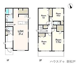 新築戸建 新松戸6丁目320番　PLAN2-K