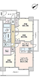 ペルル松戸MABASHI 1006号室