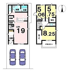 新築戸建 一宮市起小学校前　1号棟　全3区画