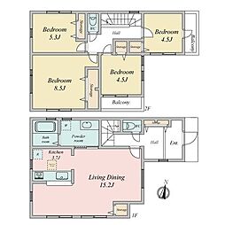 東久留米市中央町六丁目新築戸建て　4号棟