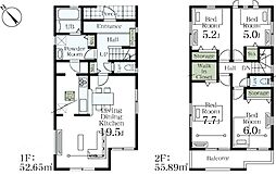 さいたま市岩槻区新方須賀　2号棟　全2