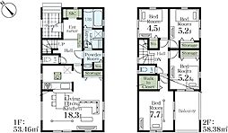 さいたま市岩槻区新方須賀　1号棟　全2