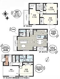 蕨市中央　3号棟　　全3