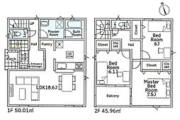 新築一戸建　茅ヶ崎市中島　1号棟