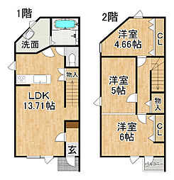 2戸建貸家（芽室町東9条） A-WEST