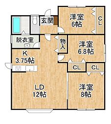 ひびき野仲町2丁目貸家(D・E) D