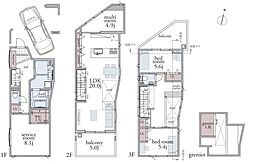 目黒区大岡山１丁目の一戸建て