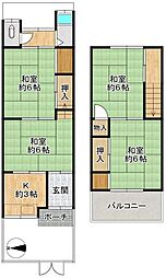 八尾市西弓削2丁目中古テラスハウス