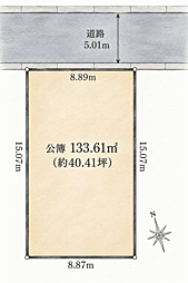 高槻市西町　土地　約40.4坪　更地渡し