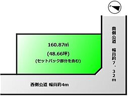 祖師ヶ谷大蔵3分×整形地　土地