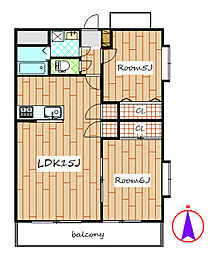 バルパレー城西 401号室
