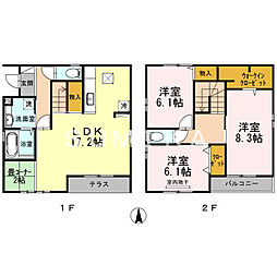 岡山市北区田中の一戸建て