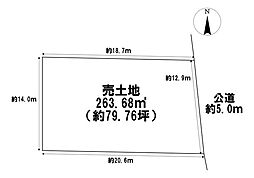 大和町馬引字郷丑寅　建築条件なし土地