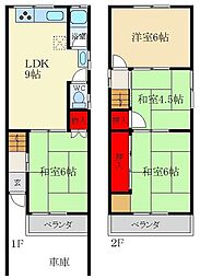枚方市町楠葉2丁目　貸家