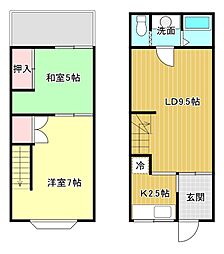枚方市町楠葉1丁目テラスハウス