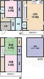 東大阪市岩田町3丁目貸家