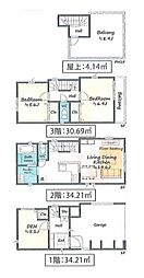 新築分譲戸建　山手　全3棟　C号棟