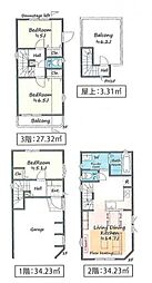 新築分譲戸建　山手　全3棟　B号棟