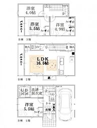新築分譲戸建　上大岡　全3棟　B棟