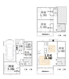 新築分譲戸建　上大岡　全3棟　C棟