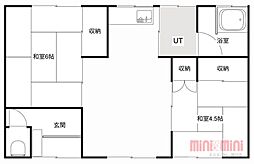滝川扇町二戸借家 1階左