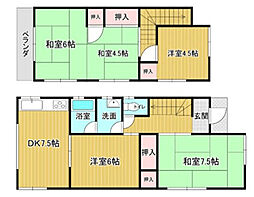 古屋付き売地