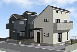 固定階段式小屋裏収納と、お洒落な外観デザインが魅力です。 B号棟