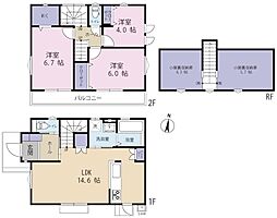 収納力豊富な固定階段式小屋裏収納と、お洒落な外観デザインが魅