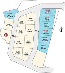 稲城市若葉台　建築条件なし売地　NO2区画