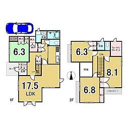中古戸建　宇治市　広野町小根尾(新田駅)　2階建　4ＬＤＫ