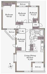 多摩川久地パークハイツ 301