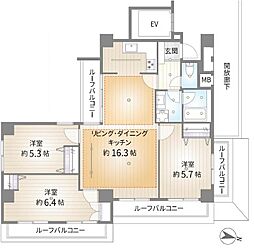 角の部屋「トーア飛鳥山マンション」