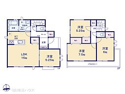 草加市苗塚町97番12　新築戸建て　全2棟