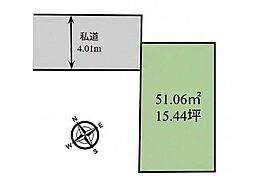 本八幡エリア建築条件なし売地/建物参考プランあり