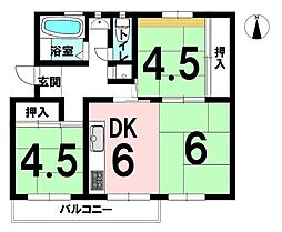 金剛第三住宅224棟  2階 3ＤＫ