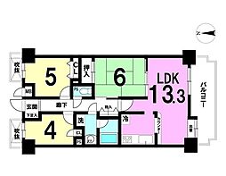 藤和喜志ハイタウン 9階 3ＬＤＫ