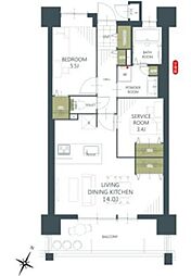 レクシア長嶺南ブライディア　502号室