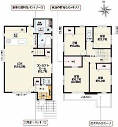 さいたま市岩槻区諏訪2期4号棟　新築戸建