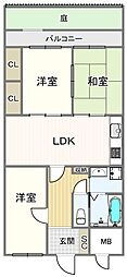 正起瓢箪山ハイツ１階庭付き物件