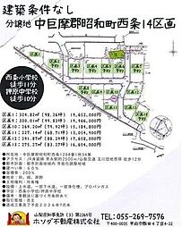 売地　中巨摩郡昭和町西条
