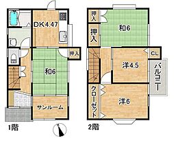 広島市安佐北区口田南９丁目の一戸建て